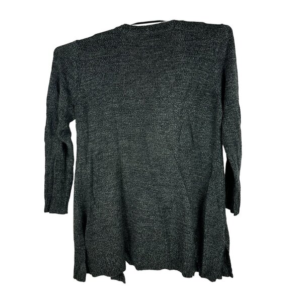 Karen Scott Women's Open Front Cable Knit Cardigan Size 1X Charcoal Gray - Picture 2 of 5